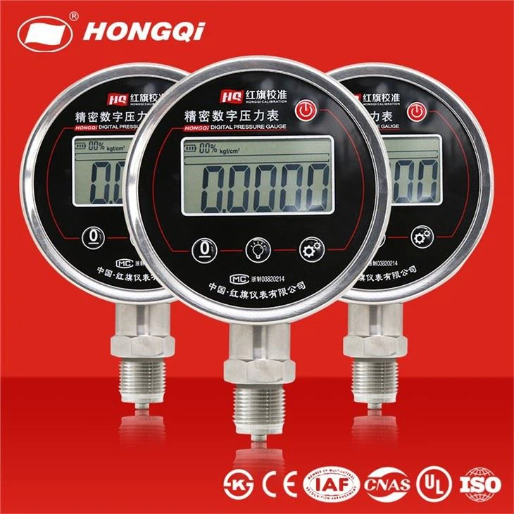 Digital Pressure Gauge, Battery-Powered Air Oil Water Pressure Gauge