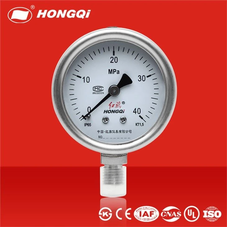 Manometr do pomiaru odporności na korozję Hongqi Y-60bf ze stali nierdzewnej/olejowanej